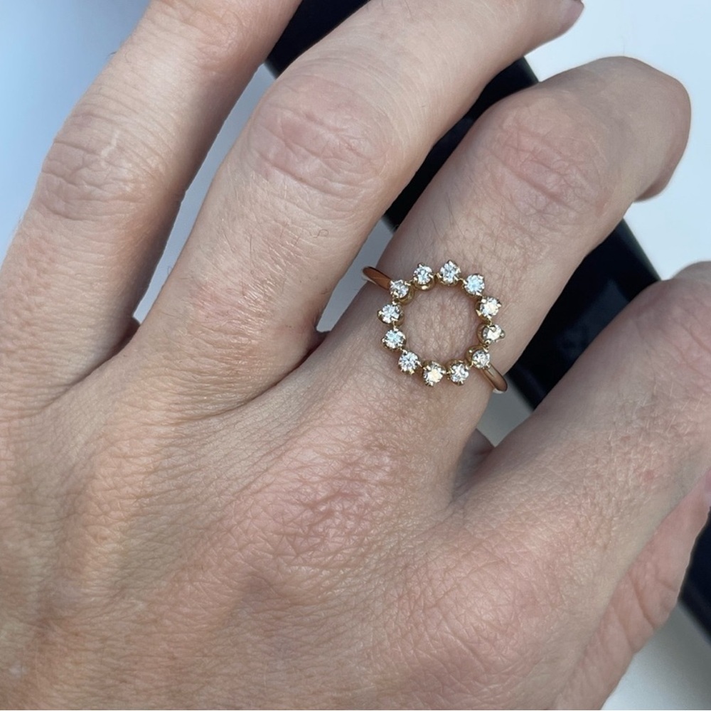 Zoe Chicco 14k Prong Diamond Circle Ring